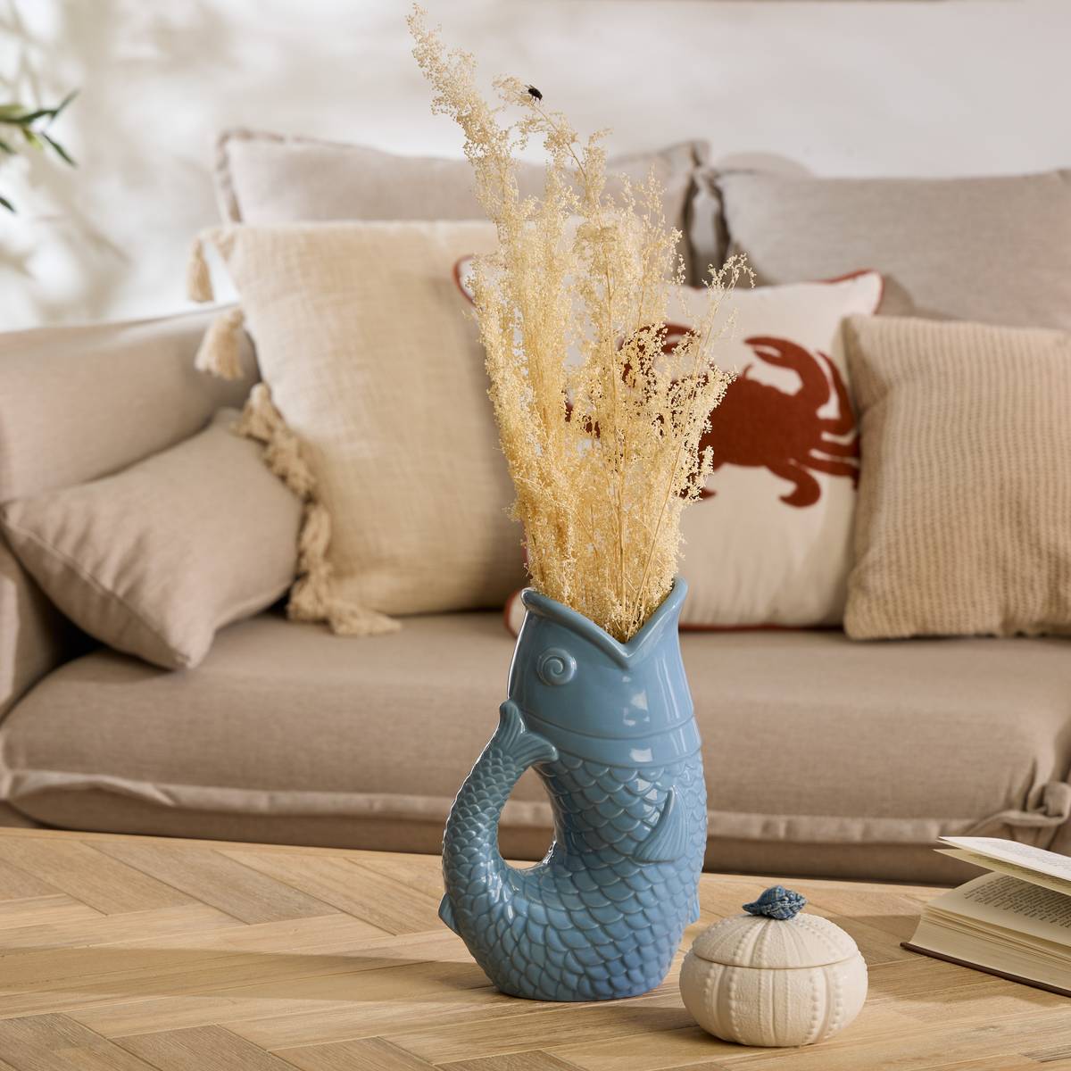 Vase "Ocea" H.25 cm Blue