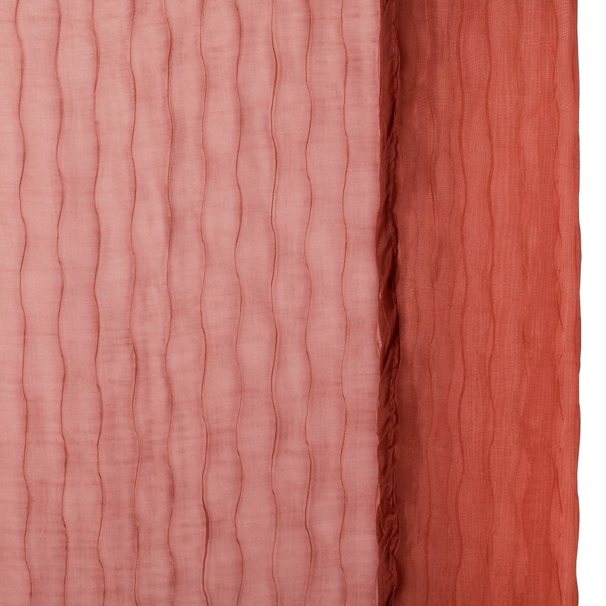 "Mila" Sheer Curtain Terracotta, 240x140 cm Terracotta