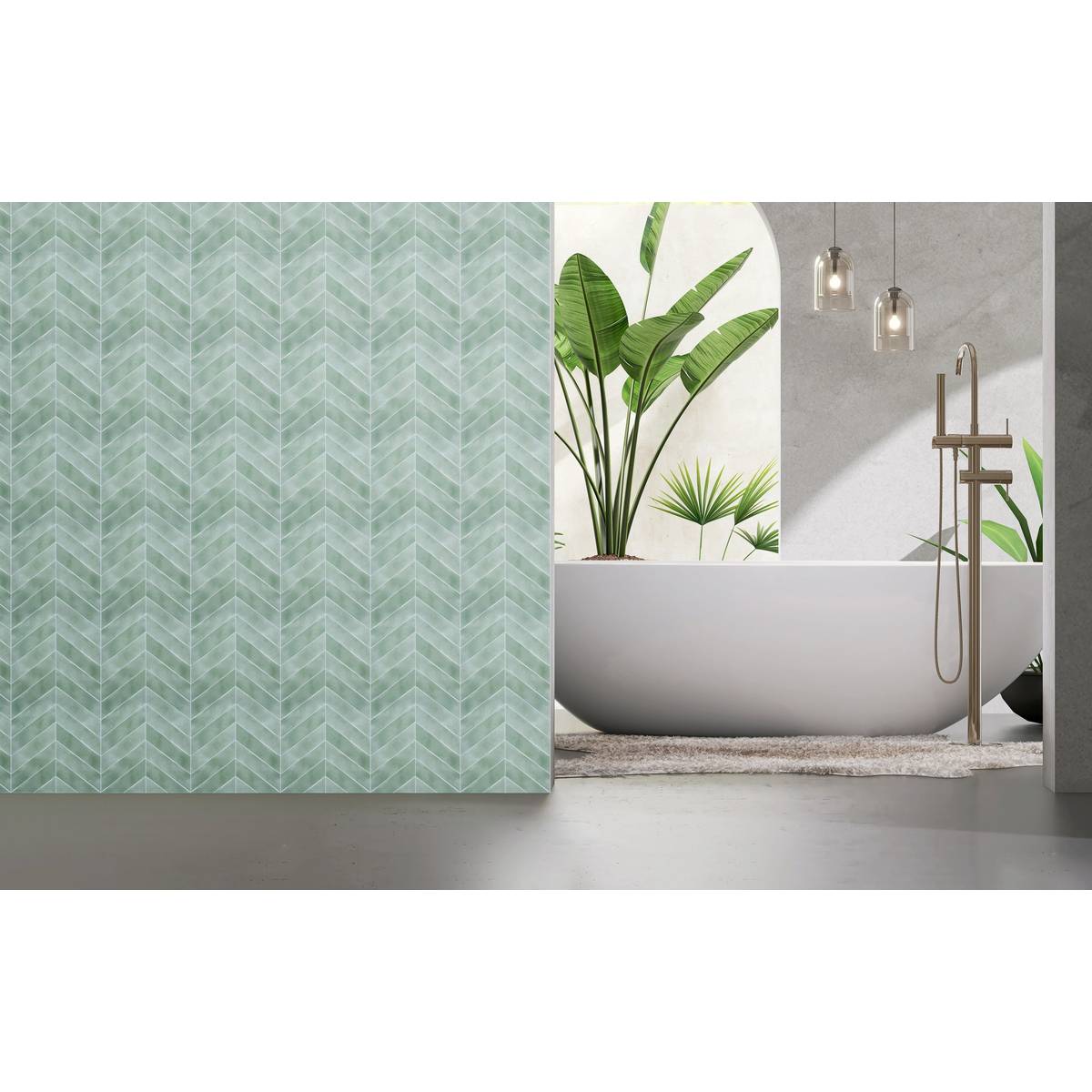 Set of 2 "Caro" wall stickers Green, 30x29.9 cm Green