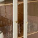 4-door 4-shelf display cabinet "Rose Blossom" Ivory, 180x91 cm Ivory