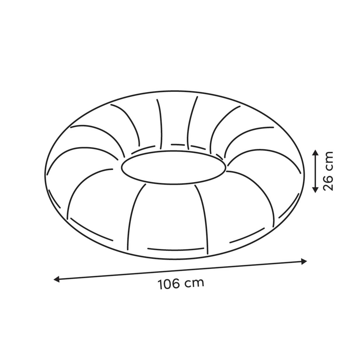 Inflatable pool float "Poolside" Multicolored, Dia. 106 cm Multicolored