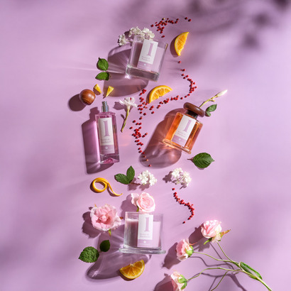Fragrance gift set "numia" patchouli, 2 candles 180/240g, 1 diffuser 180 ml, 1 spray 100 ml