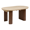 Extendable dining table set "Itaguai" + 6 chairs "Celeste" 1 dining table L.160/240 cm and 6 chairs Beige / White