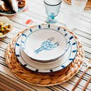 Tableware set "Oceania" Porcelain, 18 pieces, Blue Blue