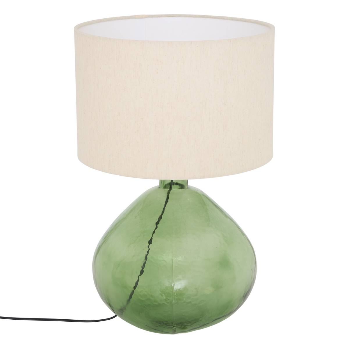 Lamp "Melly" Cotton, Green, H.55 cm Green