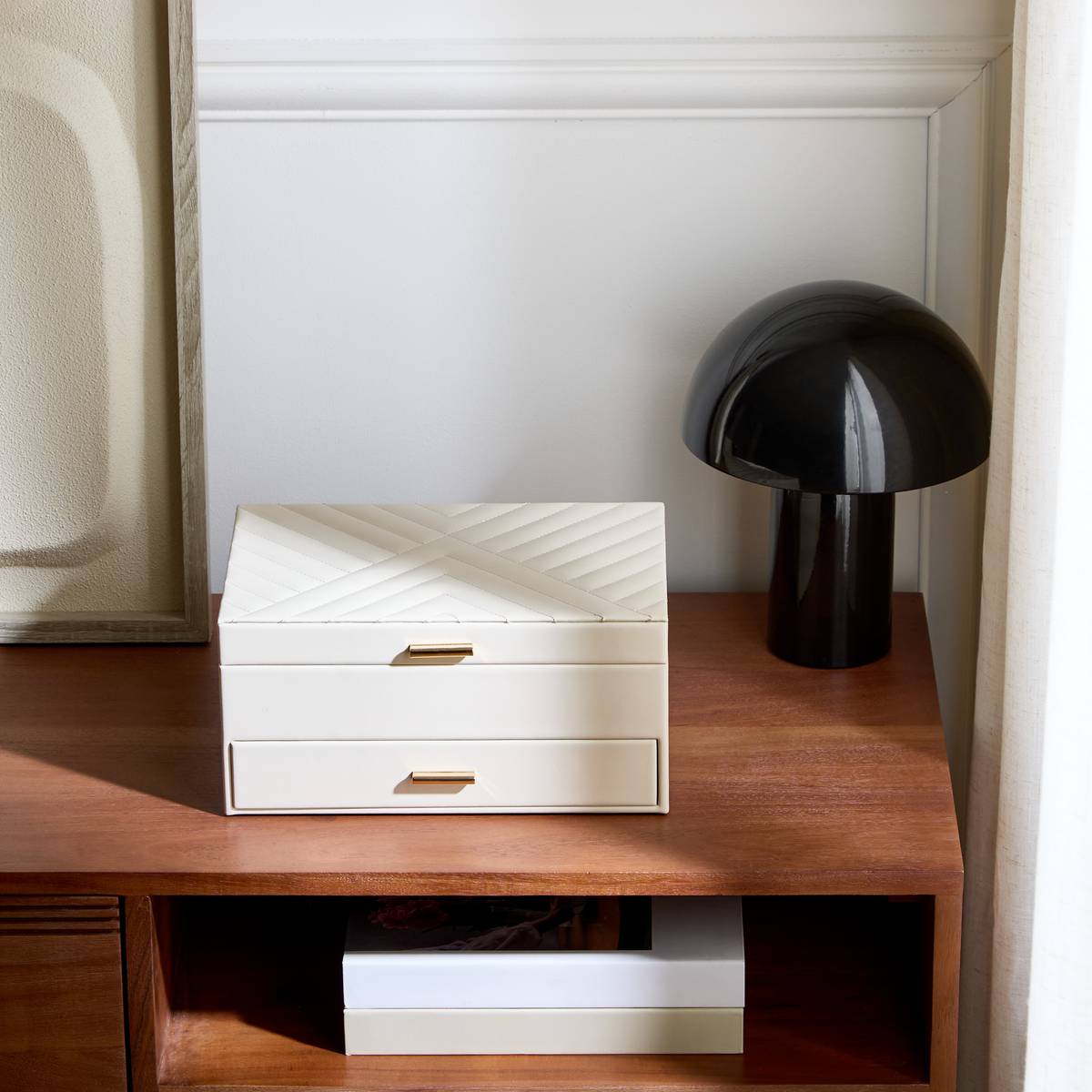 Jewelry Box "Natty" White, 26.5x18.4 cm White
