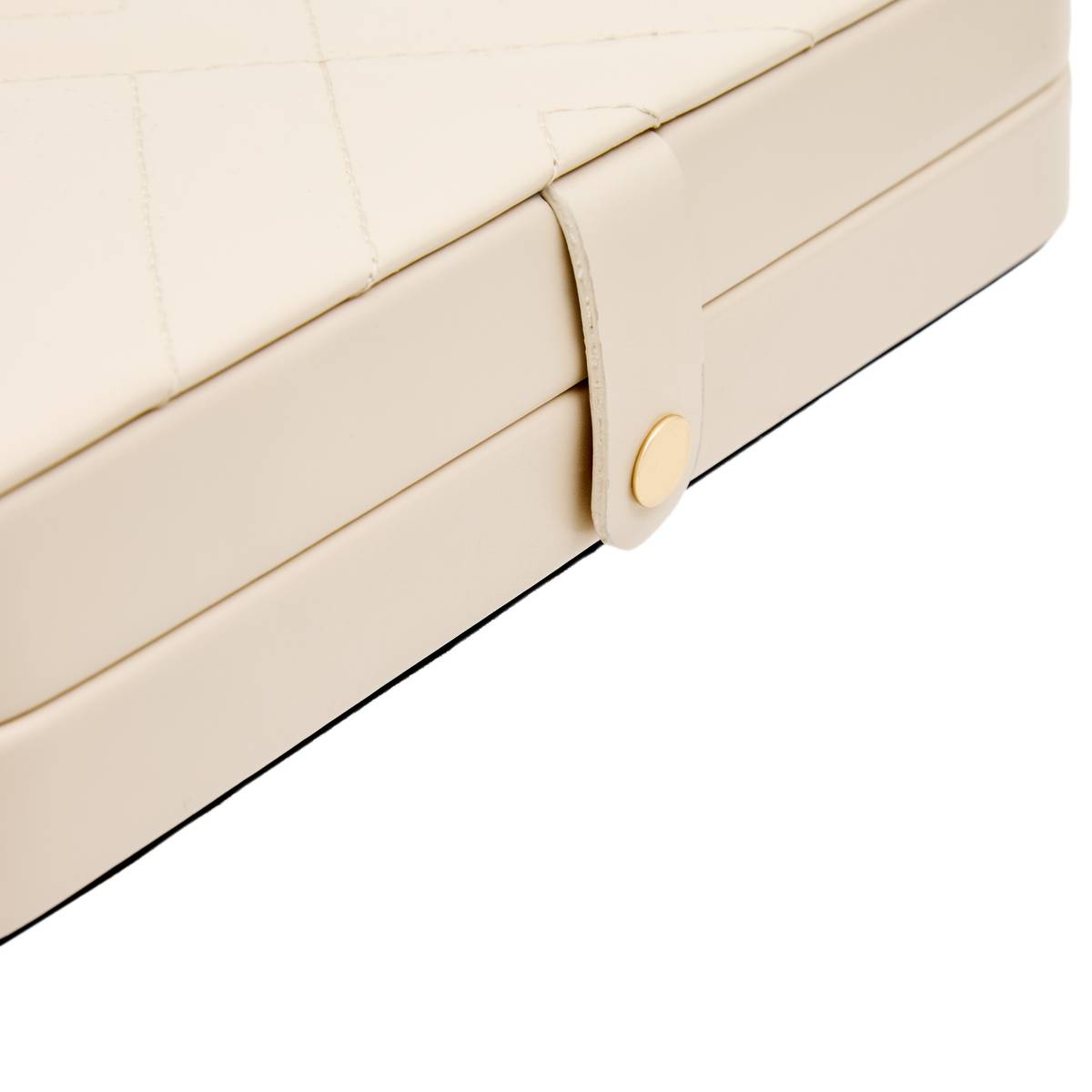 Jewelry Box "Natty" Faux leather, White, 21,1x14,6 cm White