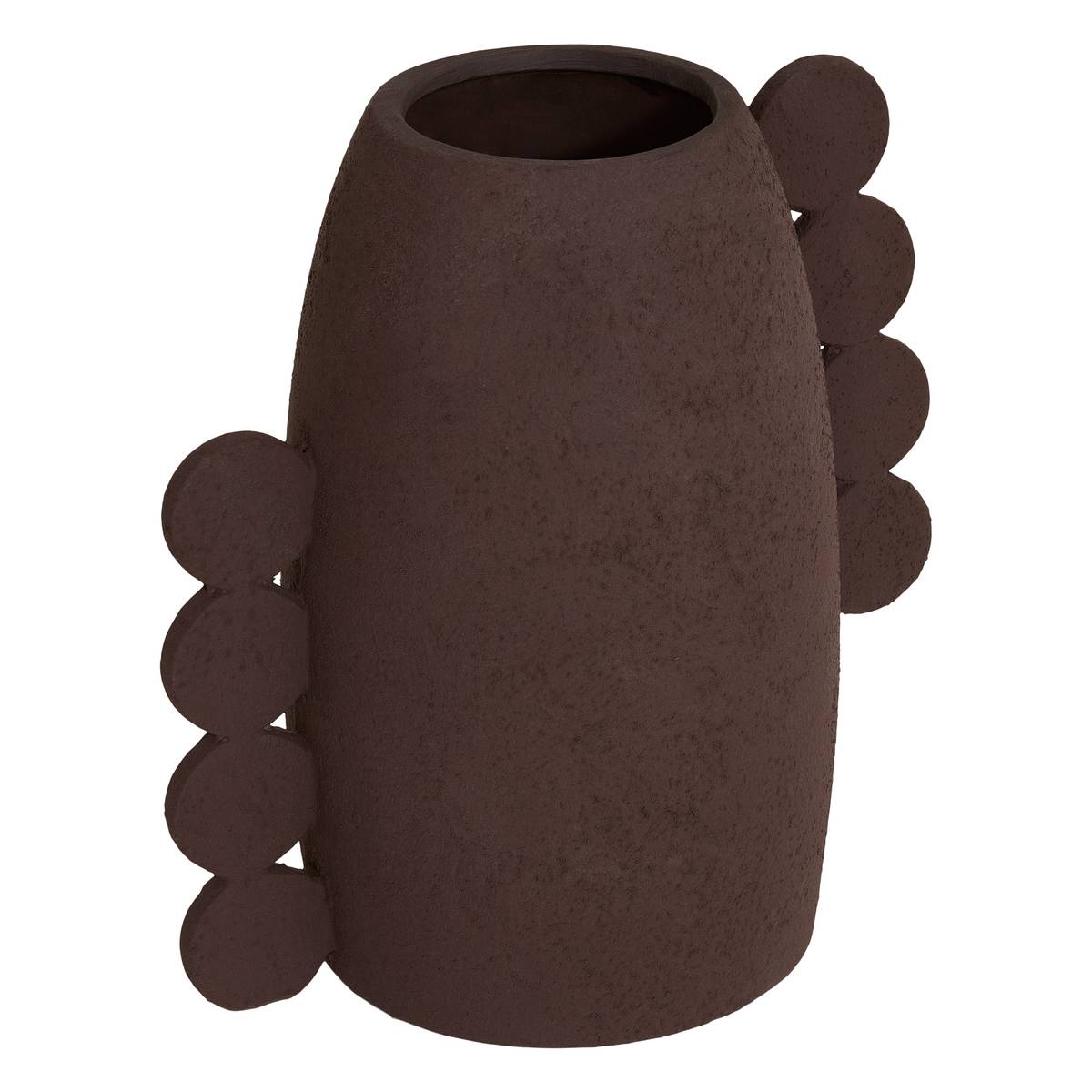 Vase "Nyero" Dolomite, H.28.5 cm Brown