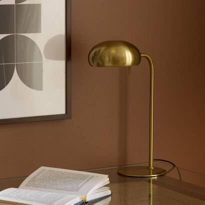 Lamp "maona" steel, gold, h.38 cm