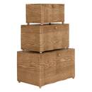 Set of 3 rectangular trunks "Nikita" Brown, L.38/46/54 cm Brown