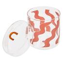 Set of 3 round decorative boxes "Homy" Glass, Transparent, Dia. 10 cm Transparent