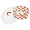 Set of 3 round decorative boxes "Homy" Glass, Transparent, Dia. 10 cm Transparent