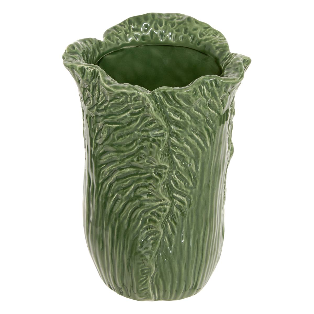Vase "Lisiere" Dolomite, Green, H.20 cm Green