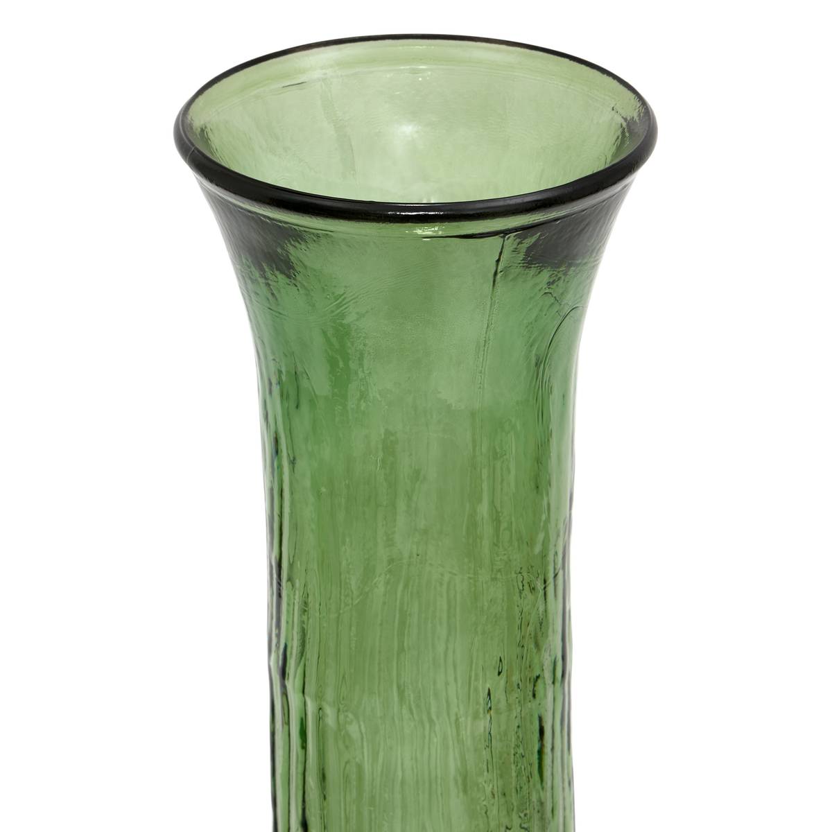 Vase "Caria" Recycled glass, Khaki green, H.99 cm Khaki green