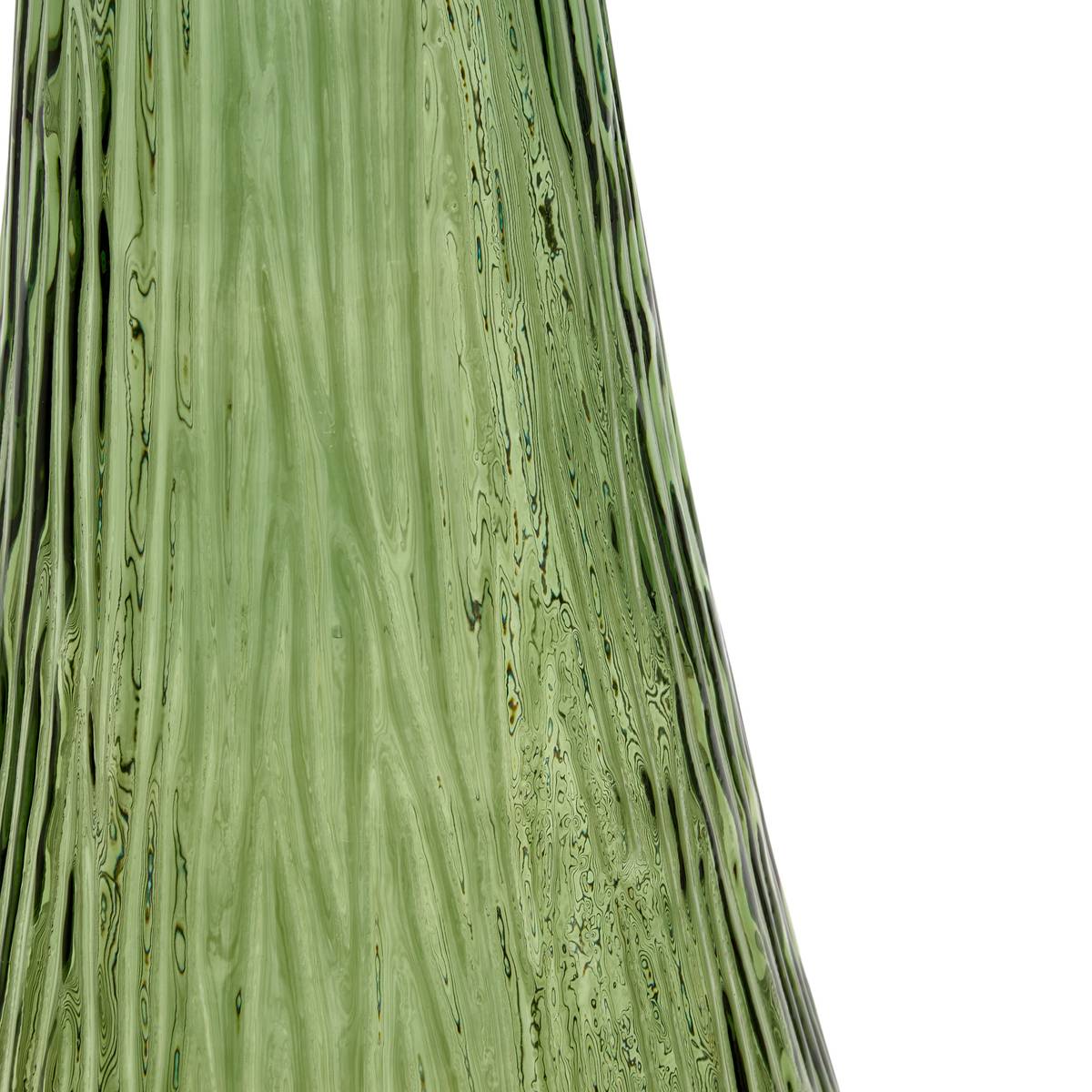 Vase "Caria" Recycled glass, Khaki green, H.99 cm Khaki green