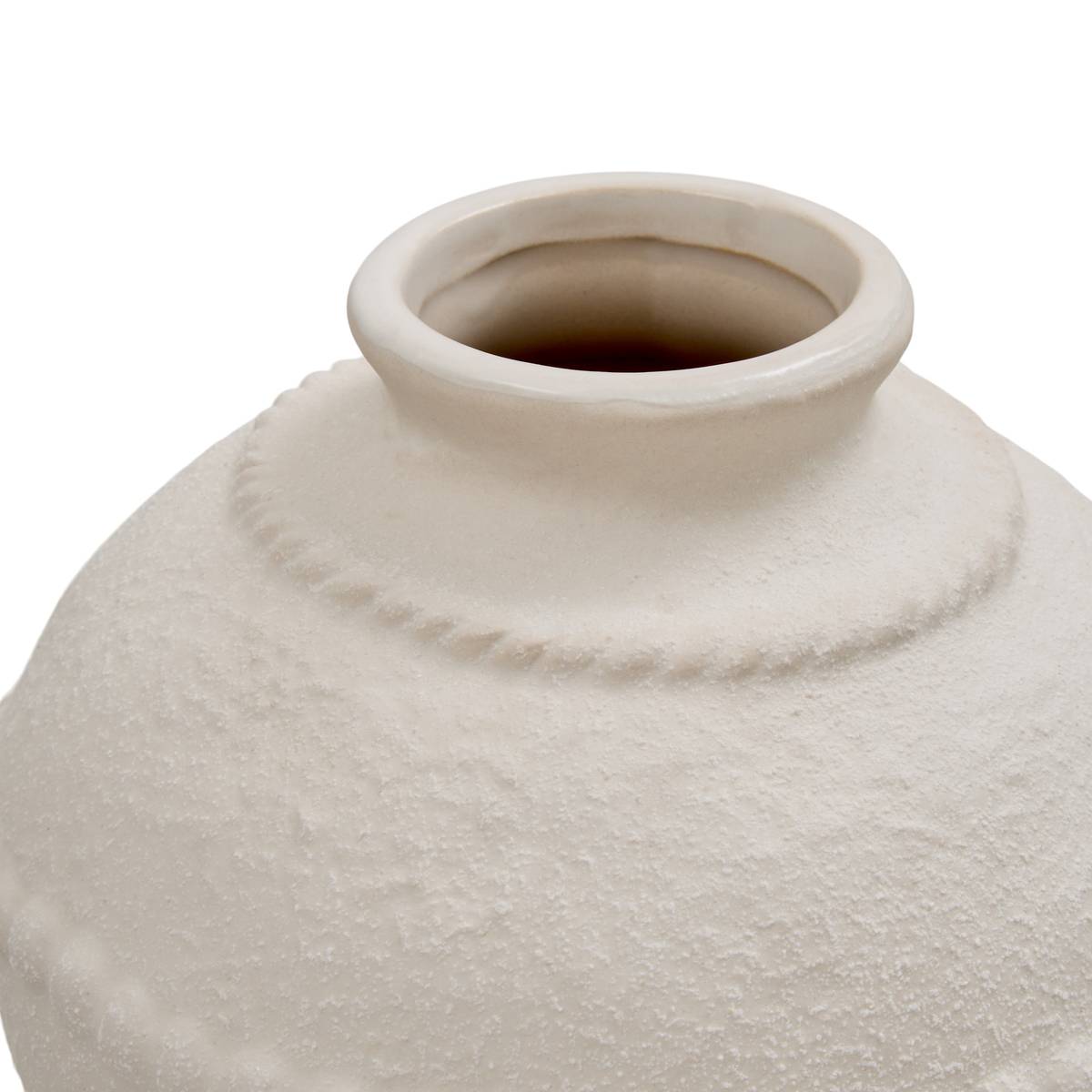 Vase "Lewis" Stoneware, White, H.16.3 cm White