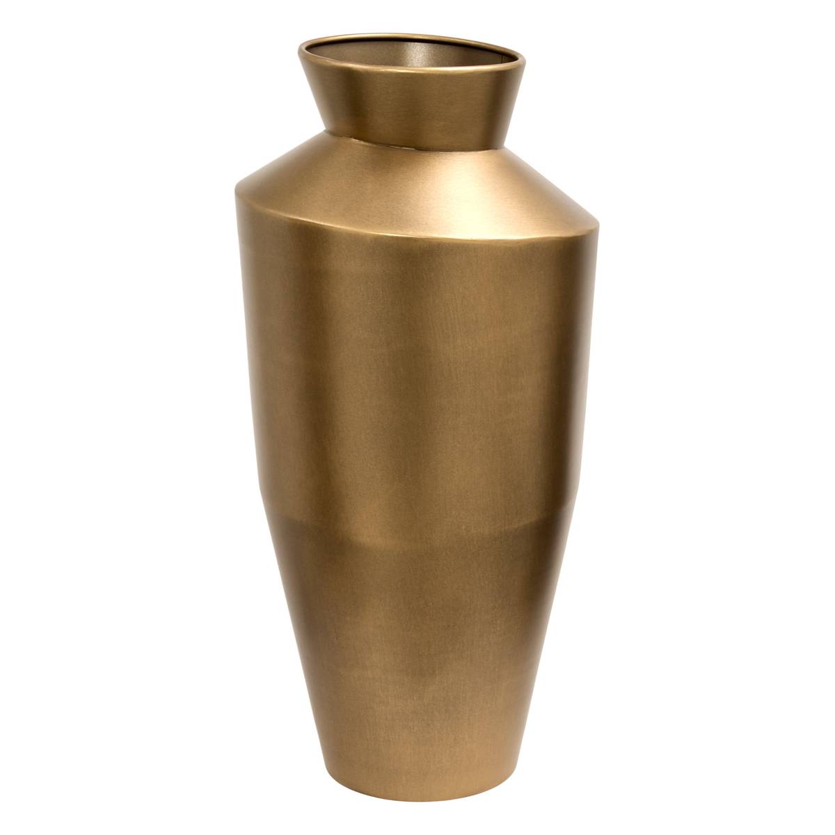 Vase "Barrel" Stainless steel, Gold, H.40 cm Gold