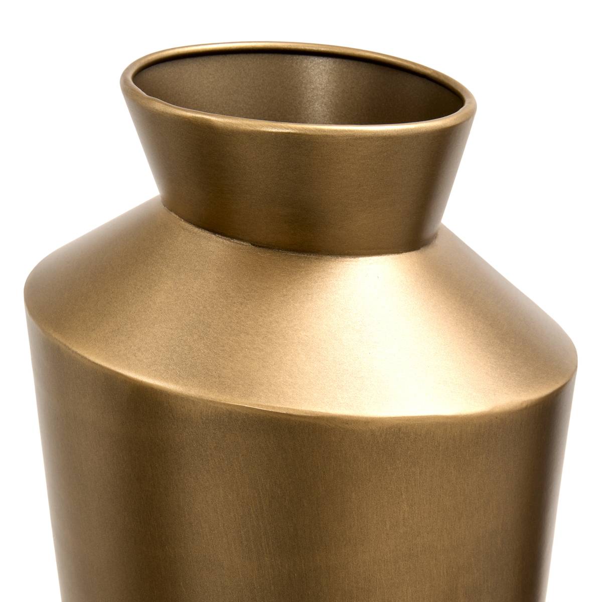 Vase "Barrel" Stainless steel, Gold, H.40 cm Gold