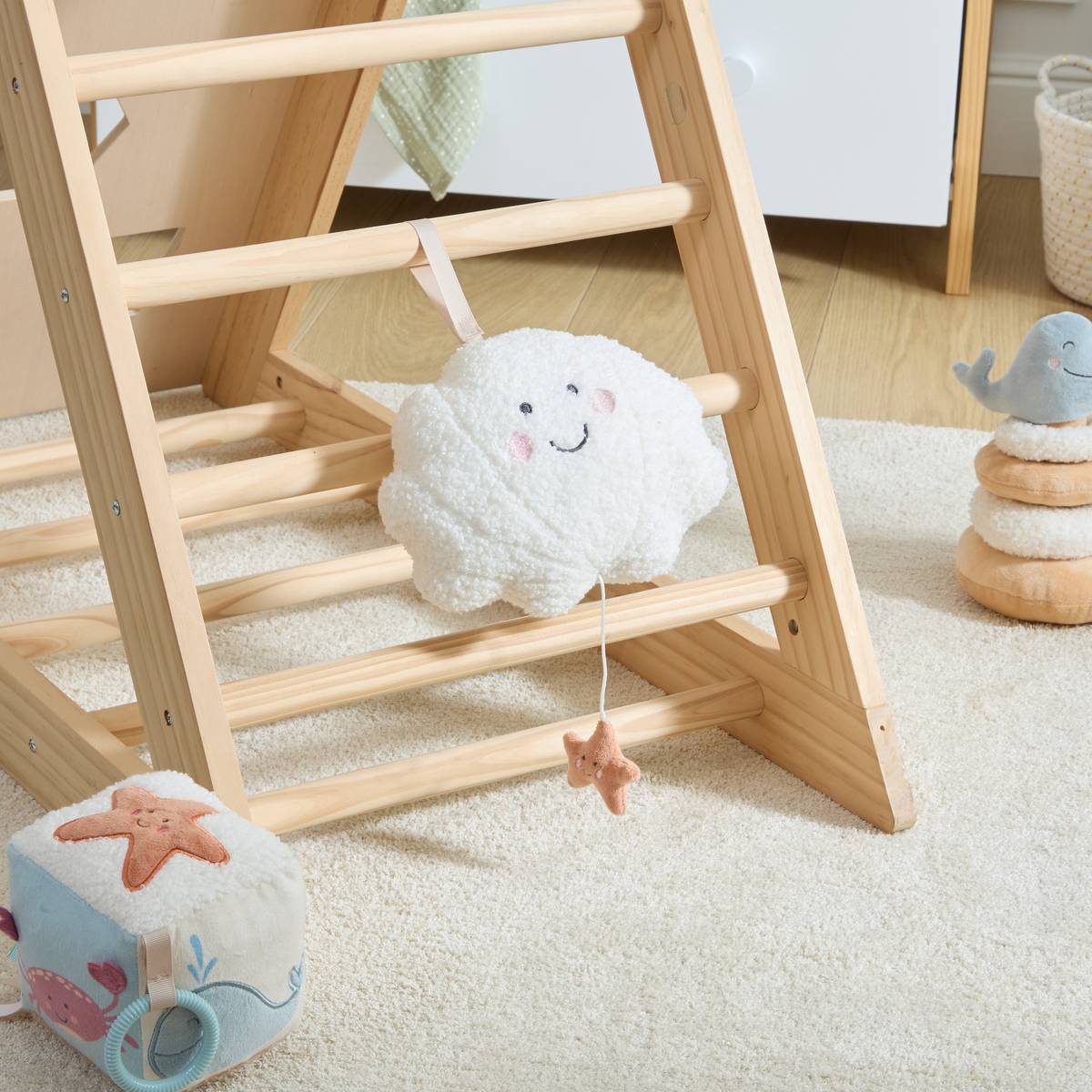 Children cushion "Noa" 20x20 cm Beige