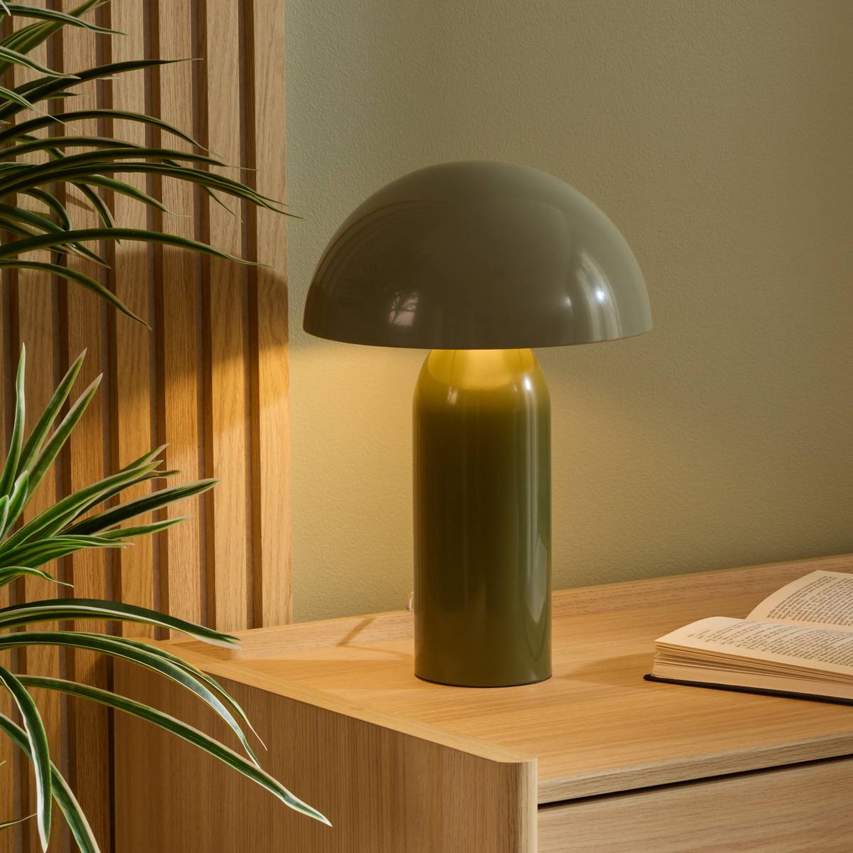 Lamp "Lito" Steel, Khaki green, H.37 cm Khaki green