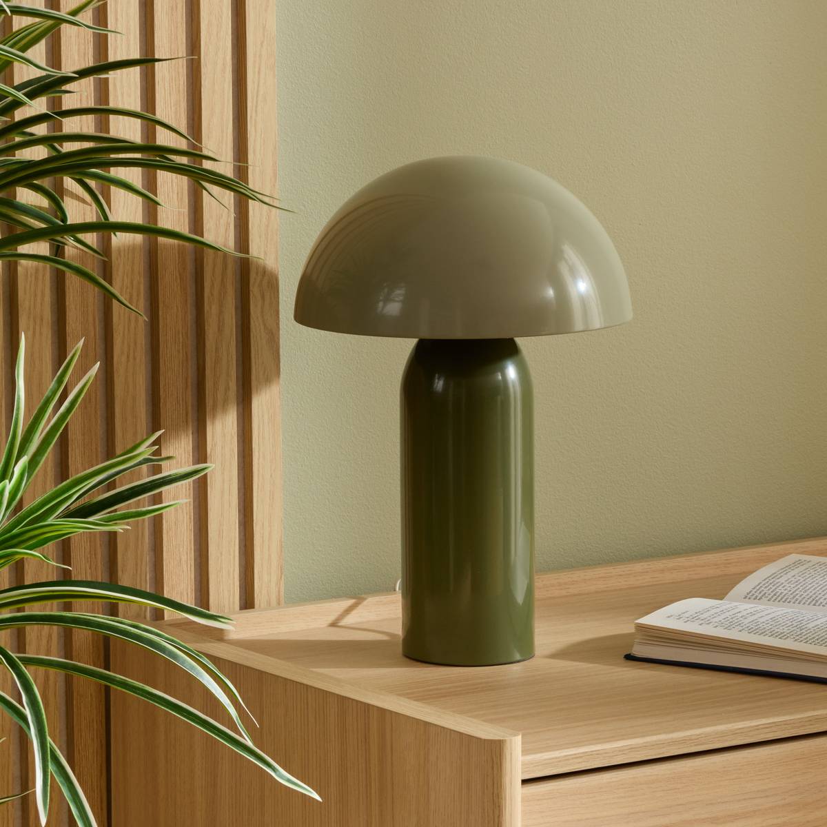 Lamp "Lito" Steel, Khaki green, H.37 cm Khaki green