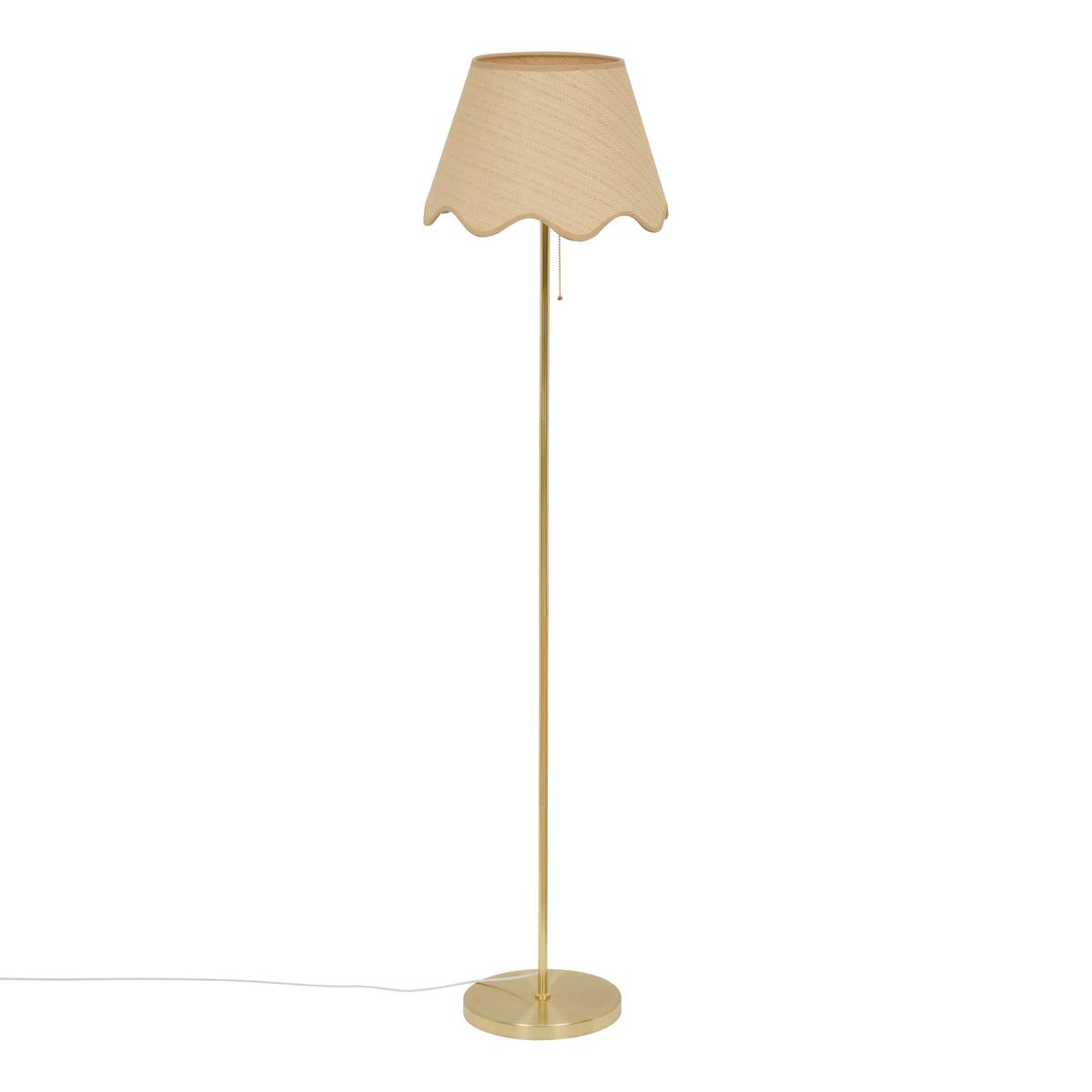 Straight floor lamp Flore Gold, H.150 cm Gold