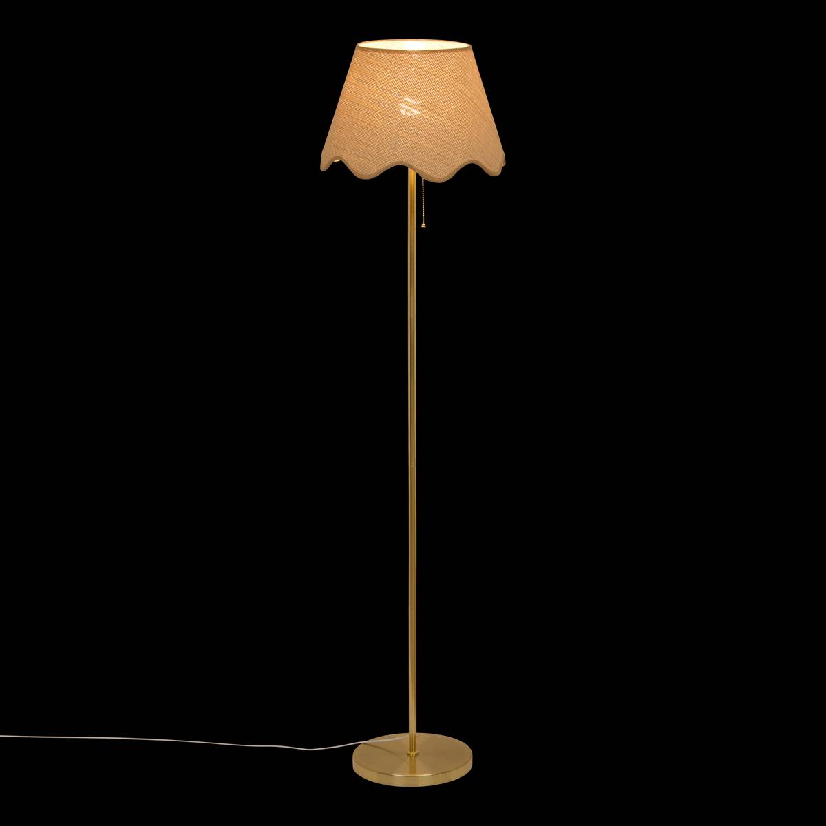 Straight floor lamp Flore Gold, H.150 cm Gold