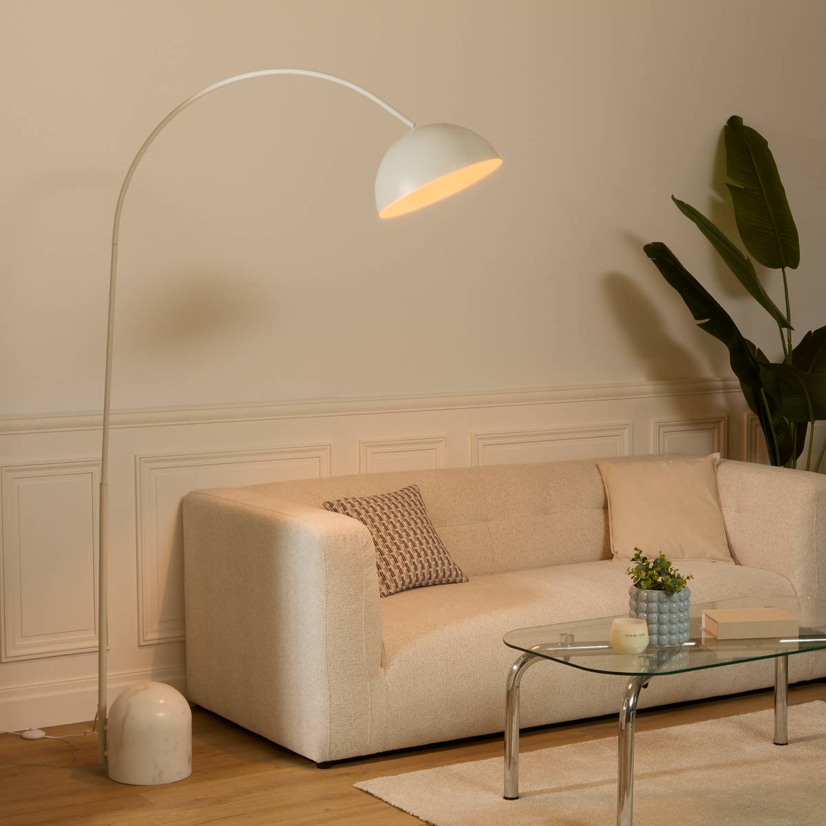 Arc floor lamp "Shani" Clay, H.193 cm Clay