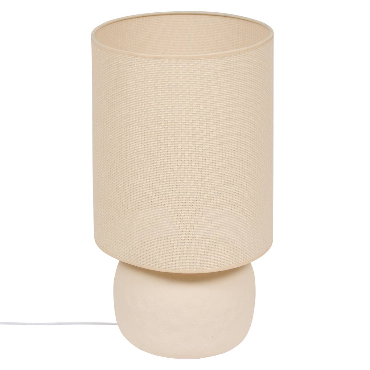Lamp "Obine" Polycotton, Beige, H.56 cm Beige