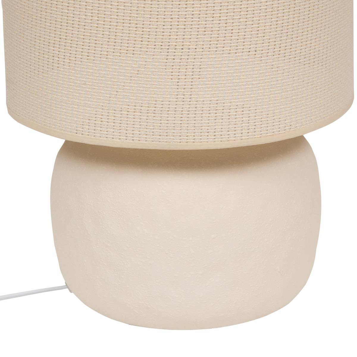 Lamp "Obine" Polycotton, Beige, H.56 cm Beige