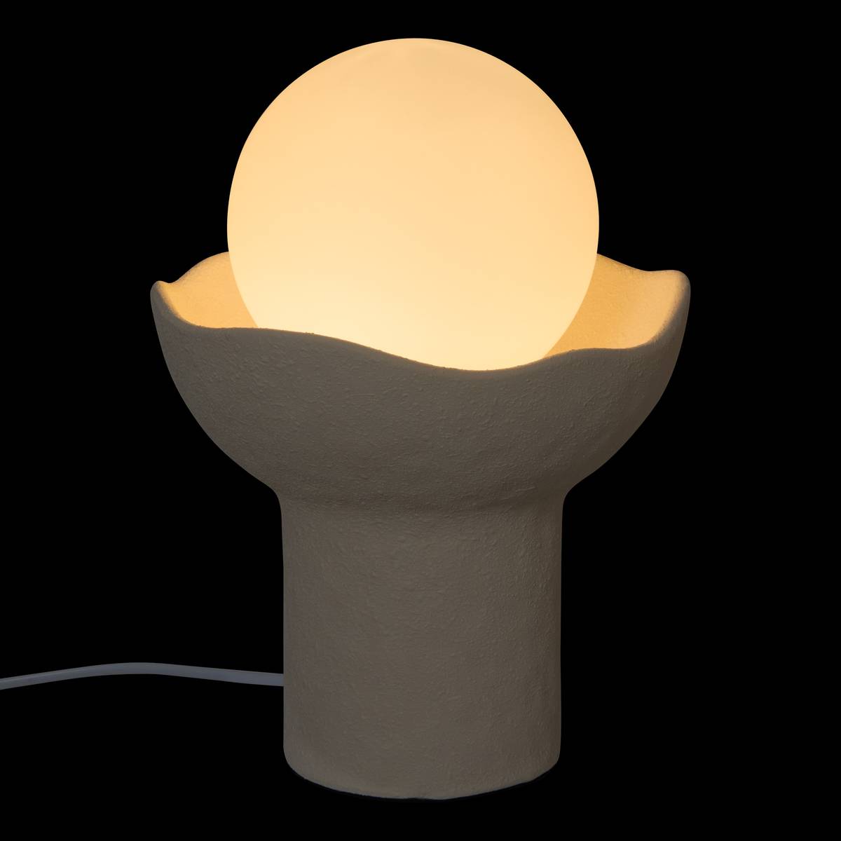 Lamp "Obine" Glass, Beige, H.29.5 cm Beige