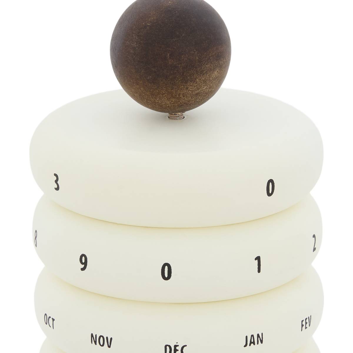 Decorative Calendar "Homy" White, D.9.5 cm White