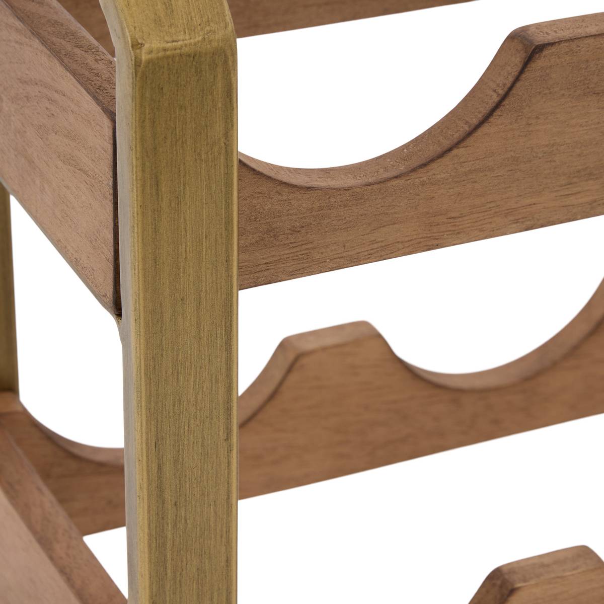 Set of 6 bottle racks "Jodie" Hevea wood, Brown, 6 bottles Brown