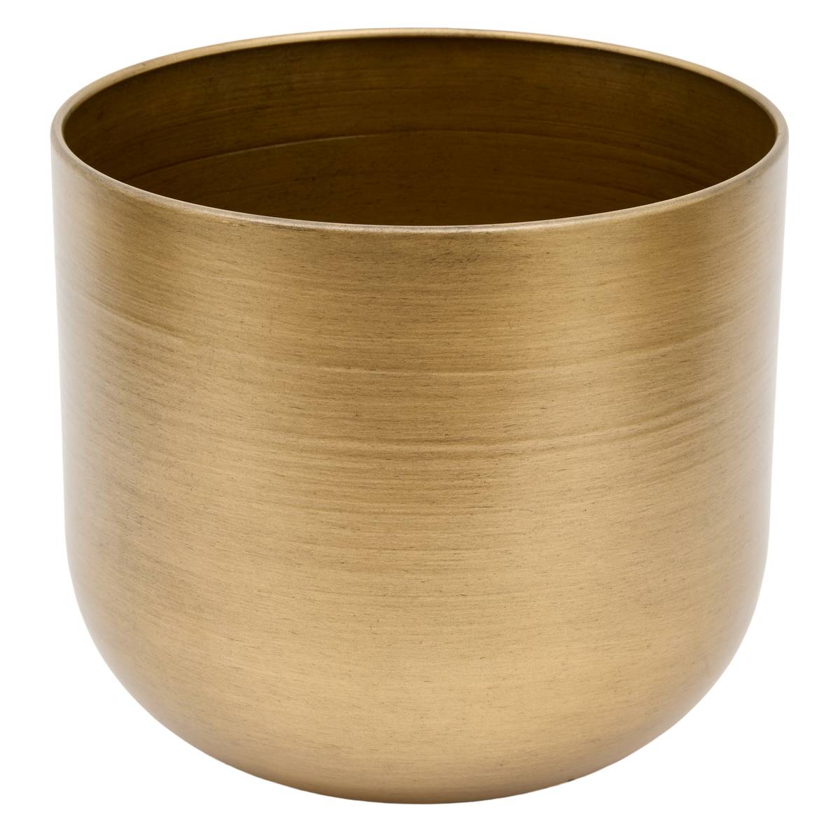 Set of 2 round decorative boxes "Erica" Steel, Gold, Dia. 21/26 cm Gold