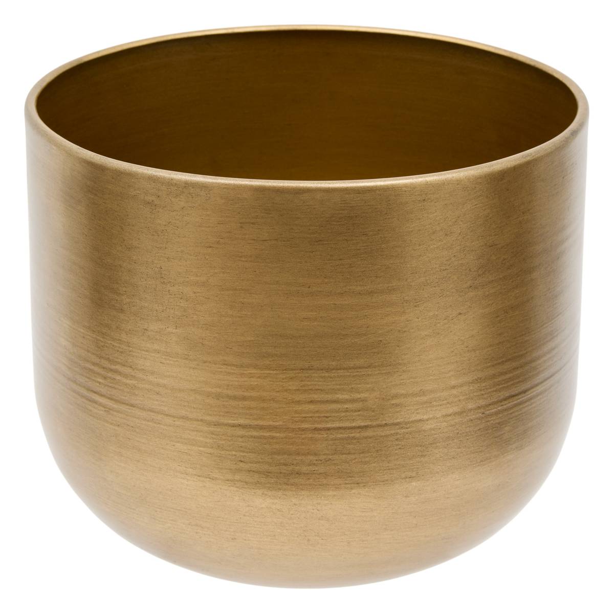 Set of 2 round decorative boxes "Erica" Steel, Gold, Dia. 21/26 cm Gold