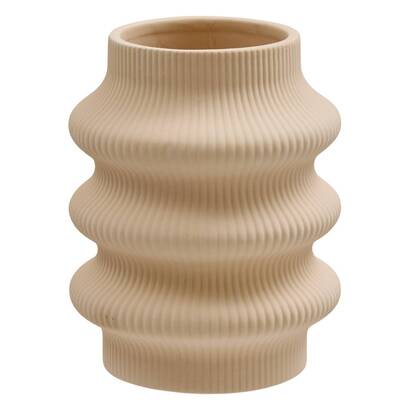 Vase "lucia" dolomite, beige, h.18.5 cm