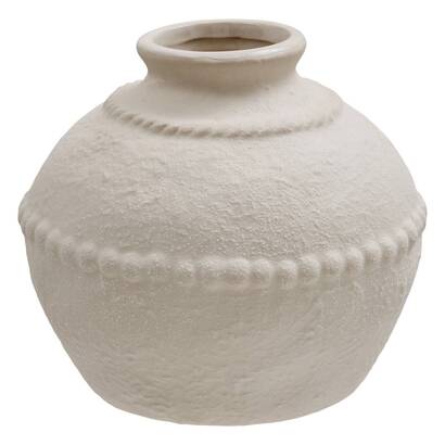 Vase "lewis" stoneware, white, h.16.3 cm