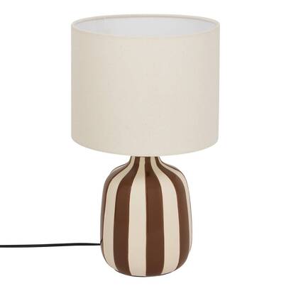 Lamp "vilma" linen, brown, h.41.5 cm