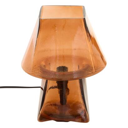 Lamp "elita" glass, amber, h.26 cm