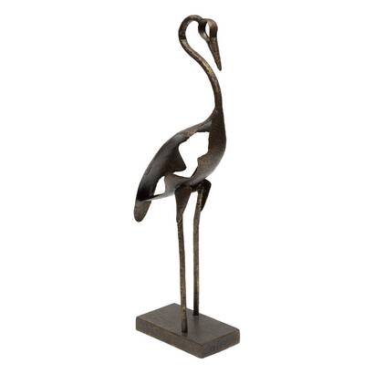 Statuette h&eacute;ron "shilo" brown, h.47 cm