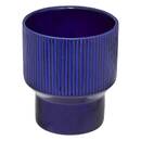 Plant pot cover "Nippon Line" Dolomite, H.19 cm Blue