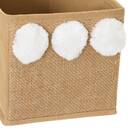 Foldable rectangular storage box "Yuki" Beige, 29x14 cm Beige