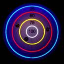 LED Neon "Dart " Multicolor, D.45 cm Multicolored