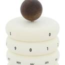 Decorative Calendar "Homy" White, D.9.5 cm White