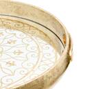 Set of 2 "Zora" trays Glass, 41x40 cm Gold