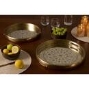 Set of 2 "Zora" trays Glass, 41x40 cm Gold