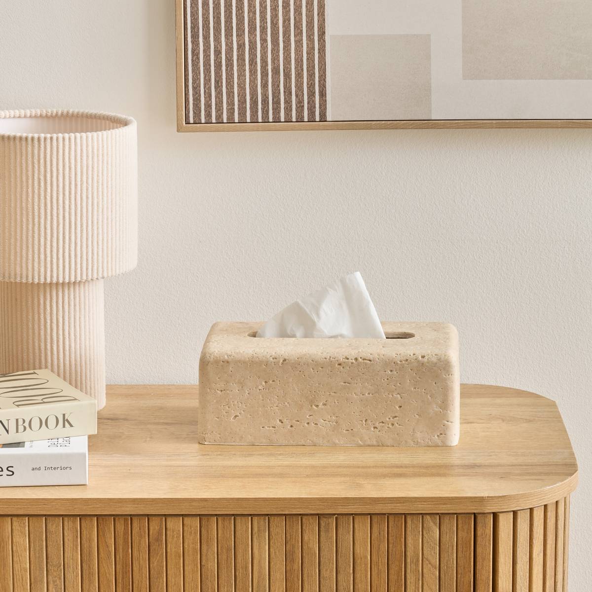 Tissue box "Anaya" Cream, 25x14 cm Cream