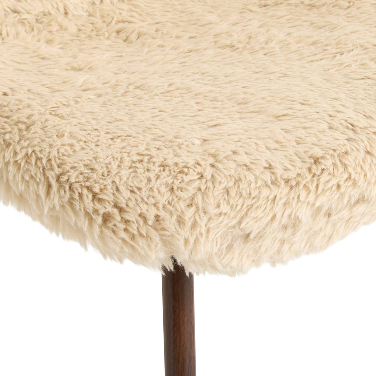 Chair "Roka" Steel, Beige / walnut Beige / noyer