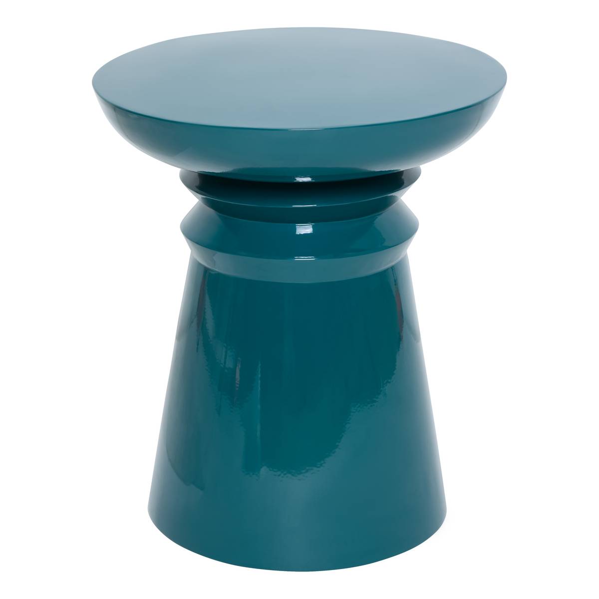 Side Table "Jaya" Steel, Petrol blue, D.38 cm Petroleum blue
