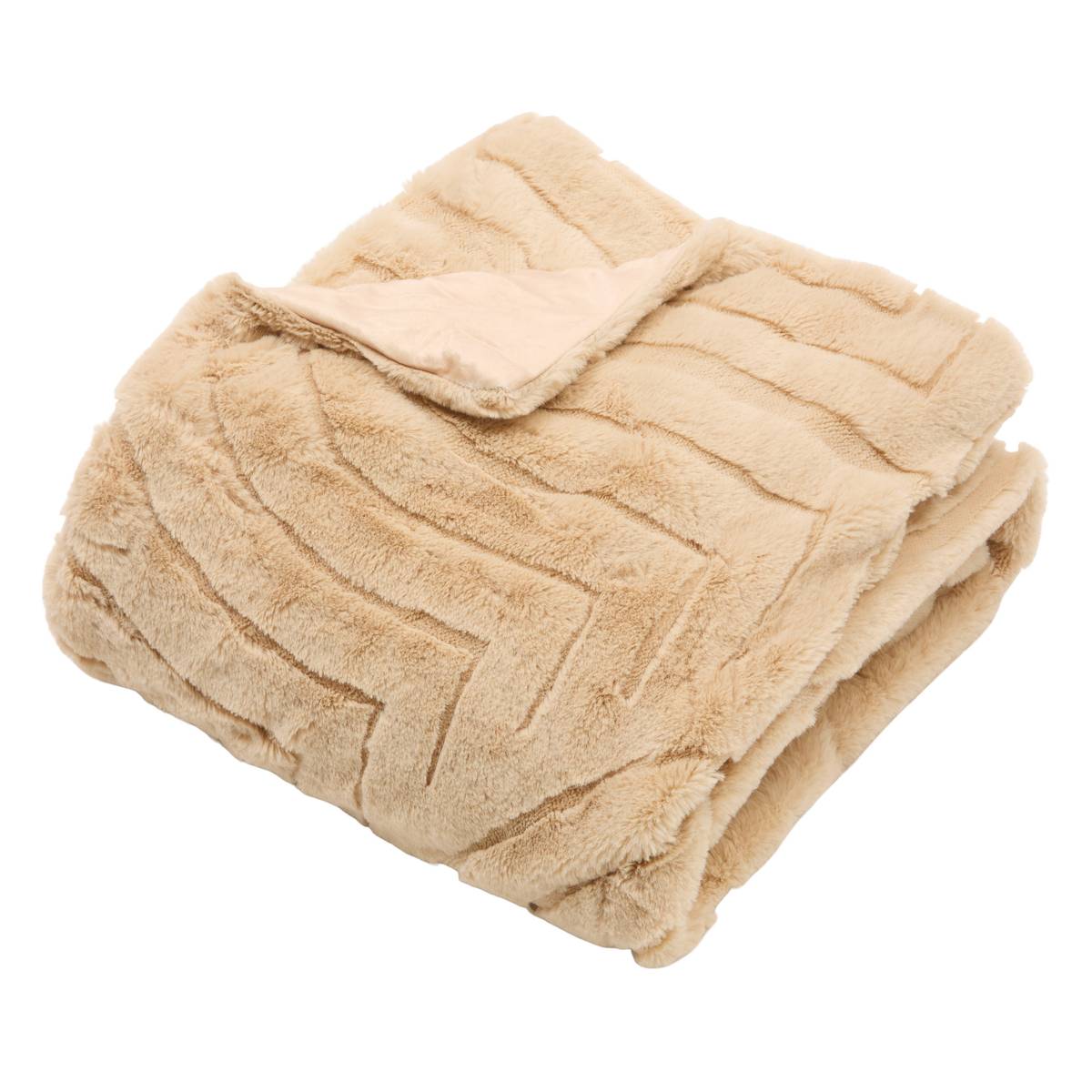 Throw "Arka" Beige linen, 160x120 cm Linen beige